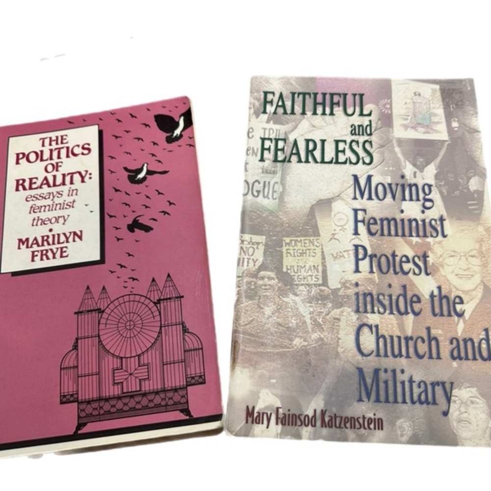 Rare Feminist Theory Books - Mary Fallarod Katzenstein & Marilyn Frye Set